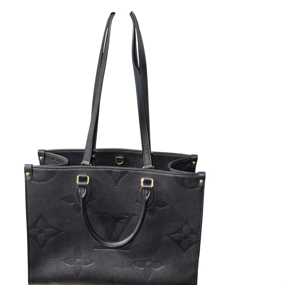 Louis Vuitton OnTheGo MM Black Monogram Empreinte Leather Tote Bag - Picture 6 of 12